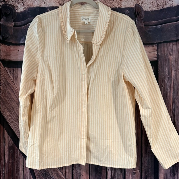 Light pink Striped Button-Up Shirt - Picture 1 of 2